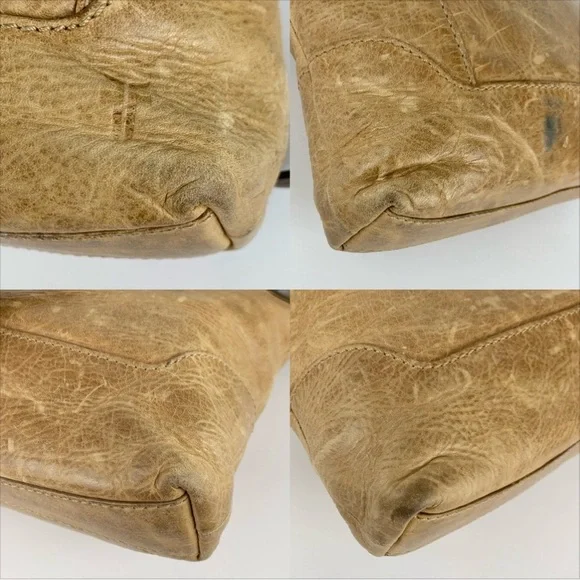 Frye Melissa Small Tote Crossbody Two Tone Brown Leather Purse Bag - Picture 15 of 15